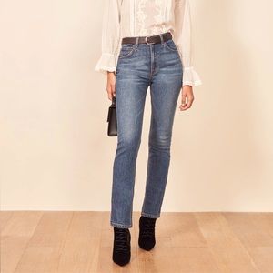 REFORMATION JEANS - LIZA HIGH RISE STRAIGHT LAGUNA JEAN